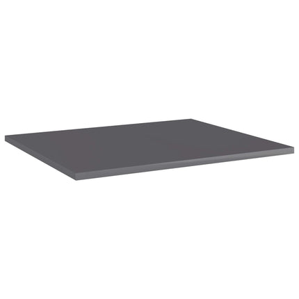 Bookshelf Boards 8 pcs High Gloss Gray 23.6"x19.7"x0.6" Engineered Wood
