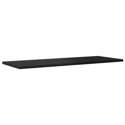 Bookshelf Boards 8 pcs High Gloss Black 31.5"x11.8"x0.6" Engineered Wood