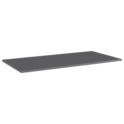Bookshelf Boards 8 pcs High Gloss Gray 31.5"x11.8"x0.6" Engineered Wood