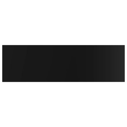 Bookshelf Boards 8 pcs High Gloss Black 39.4"x11.8"x0.6" Engineered Wood