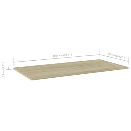 Bookshelf Boards 4 pcs Sonoma Oak 39.4"x19.7"x0.6" Engineered Wood