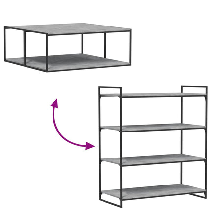Bookshelf Boards 4 pcs Concrete Gray 39.4"x19.7"x0.6" Engineered Wood