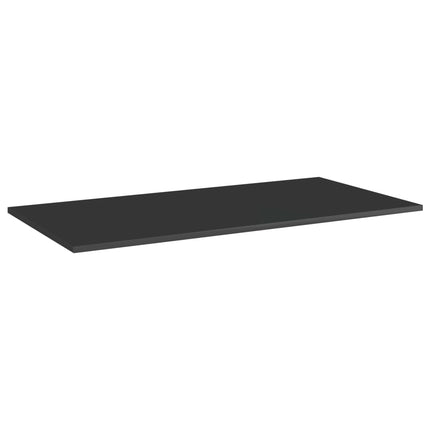 Bookshelf Boards 4 pcs High Gloss Black 39.4"x19.7"x0.6" Engineered Wood