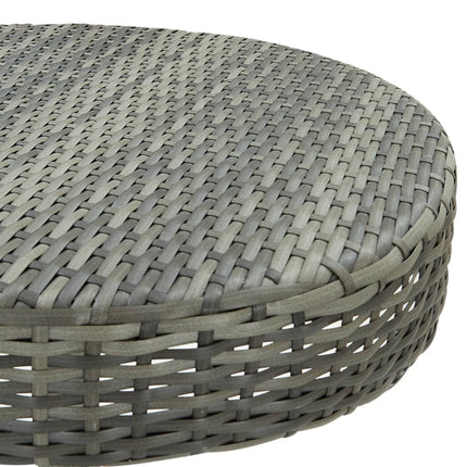 3 Piece Patio Bar Set with Cushions Poly Rattan Gray