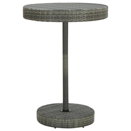 5 Piece Patio Bar Set with Cushions Poly Rattan Gray
