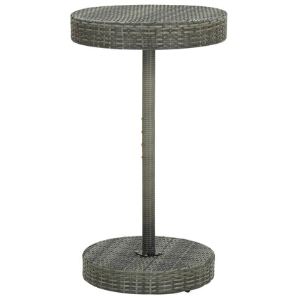 3 Piece Patio Bar Set Poly Rattan Gray