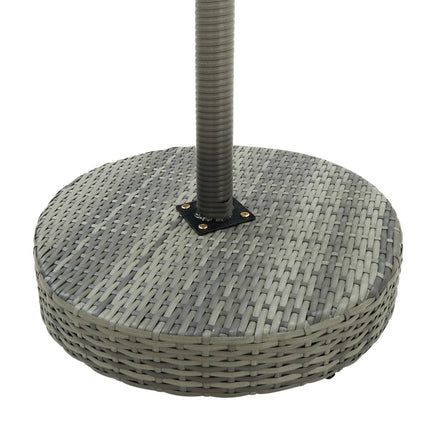 3 Piece Patio Bar Set Poly Rattan Gray