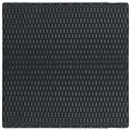 3 Piece Patio Bar Set with Cushions Poly Rattan Black