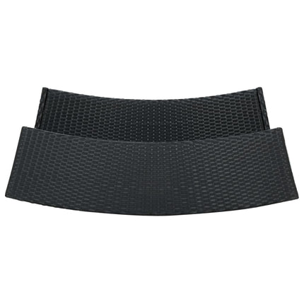 3 Piece Patio Bar Set with Cushions Black