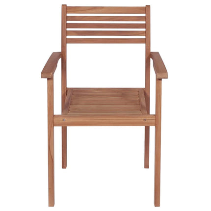 Patio Chairs 2 pcs with Beige Cushions Solid Teak Wood