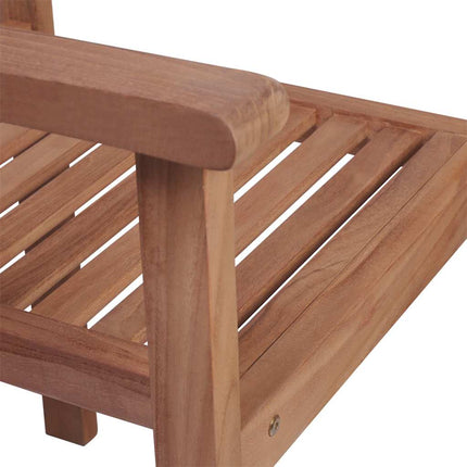 Patio Chairs 2 pcs with Beige Cushions Solid Teak Wood