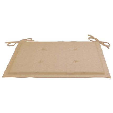 Patio Chairs 2 pcs with Beige Cushions Solid Teak Wood