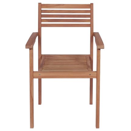 Patio Chairs 2 pcs with Green Cushions Solid Teak Wood