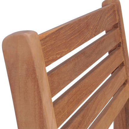 Patio Chairs 2 pcs with Green Cushions Solid Teak Wood