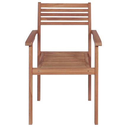Patio Chairs 2 pcs with Blue Cushions Solid Teak Wood