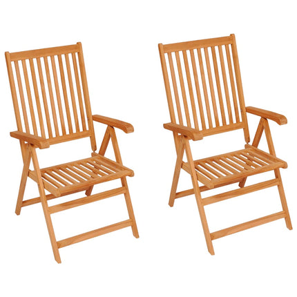 Patio Chairs 2 pcs with Anthracite Cushions Solid Teak Wood