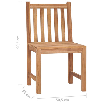 Patio Chairs 2 pcs with Cushions Solid Teak Wood