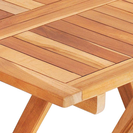 3 Piece Bistro Set with Taupe Cushions Solid Teak Wood