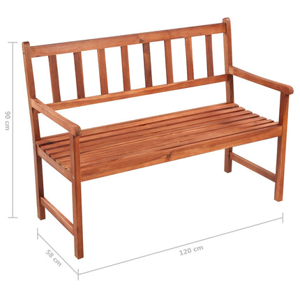 Patio Bench with Cushion 47.2" Solid Acacia Wood