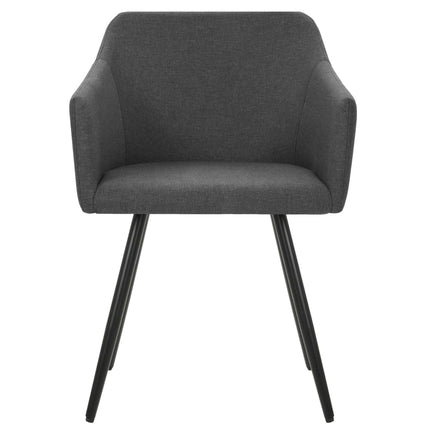 Dining Chairs 4 pcs Dark Gray Fabric