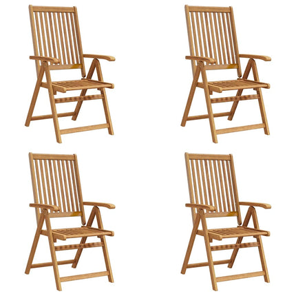 Folding Patio Chairs 4 pcs Solid Acacia Wood