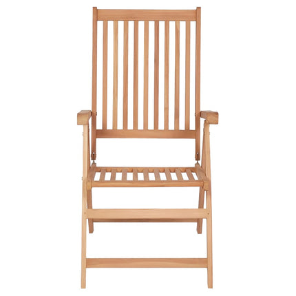 Reclining Patio Chairs 4 pcs Solid Teak Wood