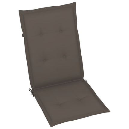 Patio Chairs 4 pcs with Taupe Cushions Solid Teak Wood