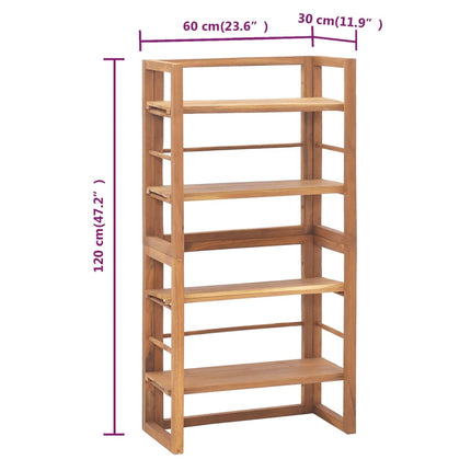 Shelving Unit 23.6"x11.8"x47.2" Solid Teak Wood