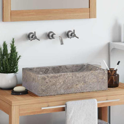 Sink 17.7"x11.8"x4.7" Marble High Gloss Gray