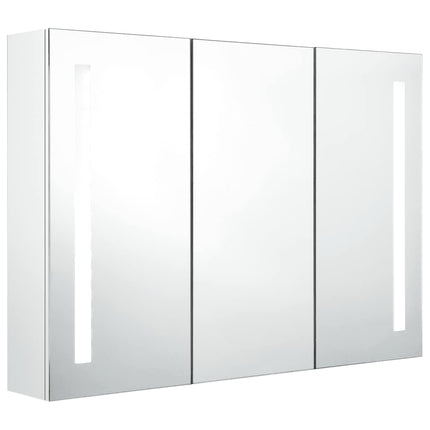 LED Bathroom Mirror Cabinet 35"x5.5"x24.4" Shining White