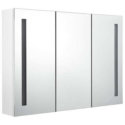 LED Bathroom Mirror Cabinet 35"x5.5"x24.4" Shining White