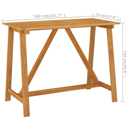 5 Piece Patio Bar Set with Cushions Brown