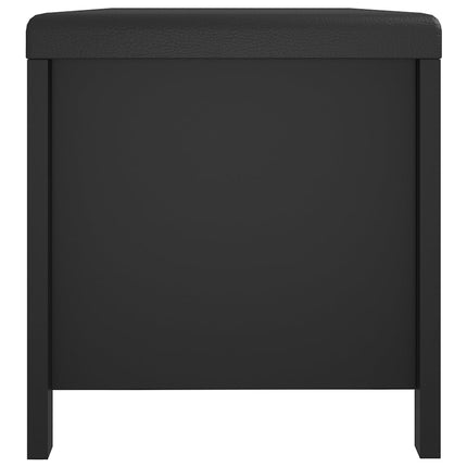 Storage Box with Cushion Black 41.3"x15.7"x17.7" Engineered Wood