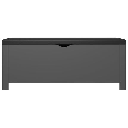 Storage Box with Cushion Gray 41.3"x15.7"x17.7" Engineered Wood