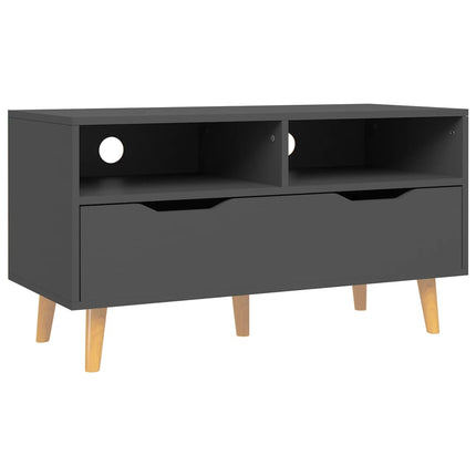 TV Stand Gray 35.4"x15.7"x19.1" Engineered Wood
