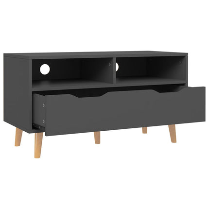 TV Stand Gray 35.4"x15.7"x19.1" Engineered Wood