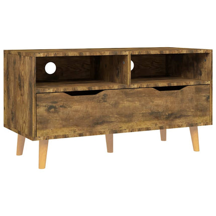 TV Stand Smoked Oak 35.4"x15.7"x19.1" Engineered Wood