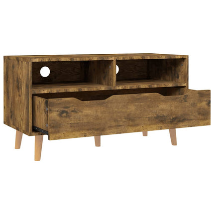TV Stand Smoked Oak 35.4"x15.7"x19.1" Engineered Wood
