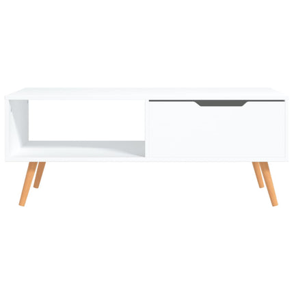 Coffee Table White 39.4"x19.5"x16.9" Engineered Wood
