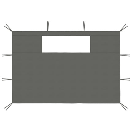 Gazebo Sidewalls with Windows 2 pcs Anthracite