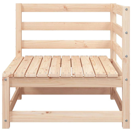 Patio Corner Sofa with Gray Cushions Solid Wood Pine