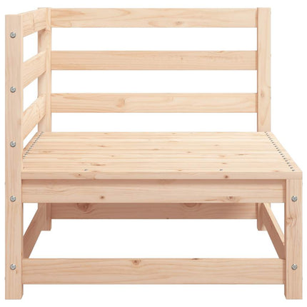 Patio Corner Sofa with Gray Cushions Solid Wood Pine