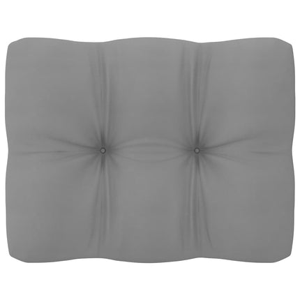 Patio Corner Sofa with Gray Cushions Solid Wood Pine