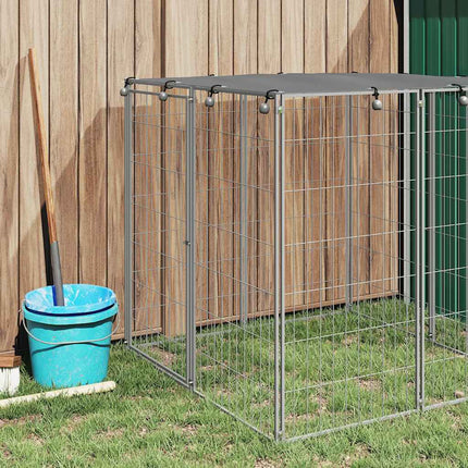 Dog Kennel Silver 43.3"x43.3"x43.3" Steel