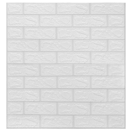 3D Wallpaper Bricks Self-adhesive 40 pcs White