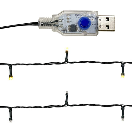 Christmas Garland with LED Lights 65.6 ft Black