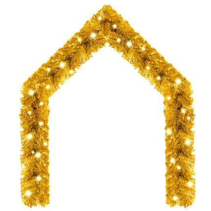 Christmas Garland with LED Lights 66 ft Gold