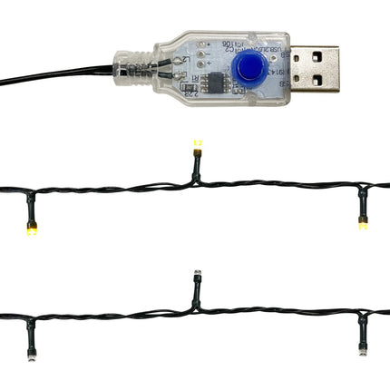 Christmas Garland with LED Lights 66 ft Gold