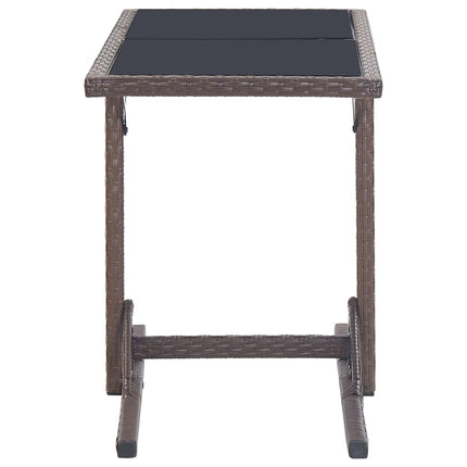 3 Piece Patio Dining Set Brown
