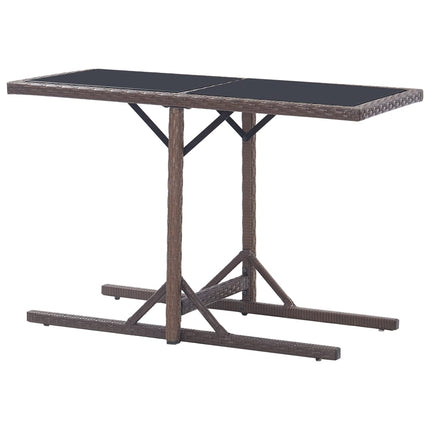 3 Piece Patio Dining Set Brown